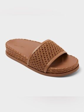 Women's Brinley Slide Sandals - Universal Thread™ Brown 8